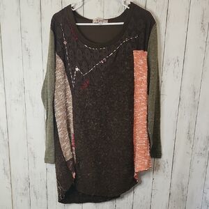 🎅Joe Browns Artistic Long Sleeve Top - Black, Green, Orange Size 18